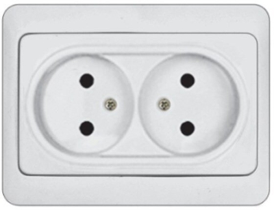 Prizë dyshe murale Harry Potter SOCKET 2-E SÜV SL 16-020, 16A 250V, e bardhë