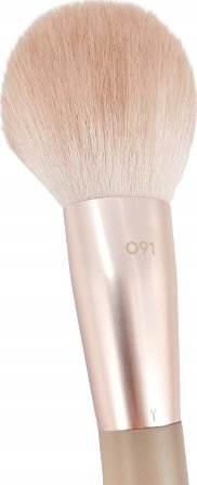 Furçë pudre Real Techniques Hazy Finish, qime sintetike, dorezë nude, bezhë