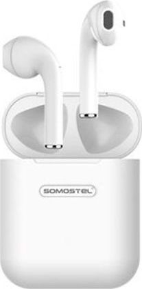 Kufje wireless Somostel I330 TWS, Bluetooth 5.0, karikim wireless, të bardha