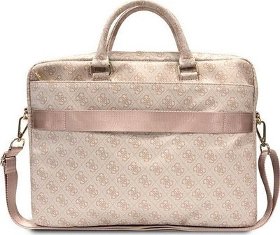 Çantë laptopi Guess 4G Printed Stripes, 15.6", PU, rozë