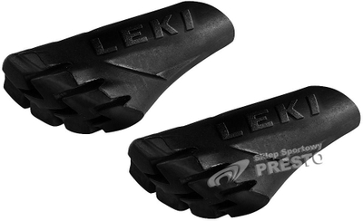 Kapakë gome për shkop Nordic Walking Leki Powergrip Pad, palë, të zinj