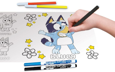 Set vizatimi Lisciani Giochi Bluey Drawing School 110681, tavolinë me dritë, shumëngjyrësh