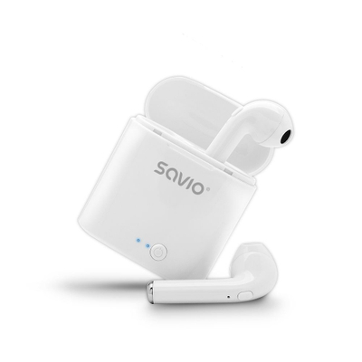 Dëgjuese Savio TWS-01, Wireless, të bardha
