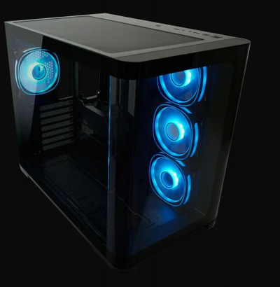 Kasa kompjuteri LC-Power 8001B Pro-Storm Dark, MIDI ATX, e zezë