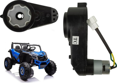 Motor dhe ingranazh për vetura me bateri XMX613, 24 V, 10000 RPM, i zi