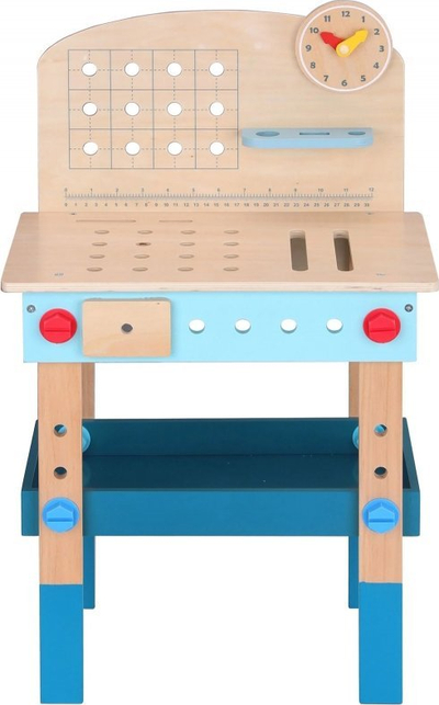 Lodër tavolinë pune Tooky Toy Work Bench, dru, 40x26x65 cm, shumëngjyrëshe