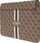 Mbështjellës laptopi Guess 4G Printed Stripes, 16\", lëkurë sintetike, kafe