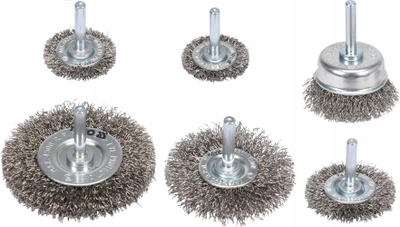 Set furça rrotulluese Yato YT-47593, INOX, bosht 6mm, 6 copë