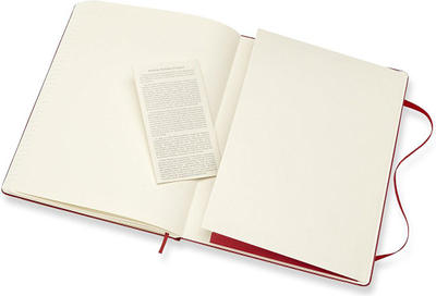 Fletore Moleskine Classic XL, me vija, 19x25 cm, e kuqe