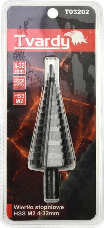 Freza shkallore Tvardy T03202, HSS M2, 4-32 mm