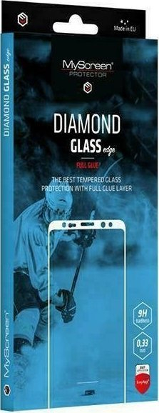 Qelc mbrojtës MyScreen Diamond Glass Edge FG për Motorola Moto G62 G32, 9H, me ngjitje t’plotë, me kornizë të zezë