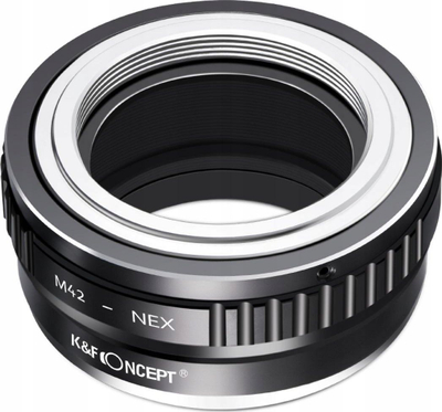 Adapter lente K&amp;F Concept KF06.305, M42 në Sony E NEX, i zi