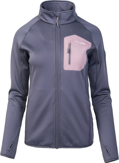 Bluzë sportive Elbrus Nomi W 92800549492, microfleece, me kapuç, gri