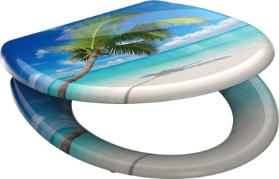 Ule tualeti Schütte Caribbean, duroplast, mbyllje e butë, shumëngjyrëshe