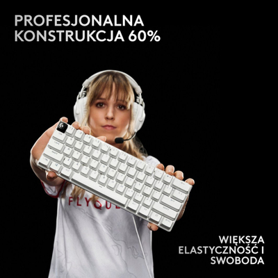 Tastierë gaming Logitech Pro X 60 Lightspeed, wireless, çelësa GX Brown, e zezë