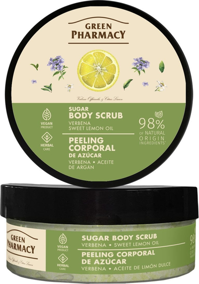 Skrab trupi Green Pharmacy me verbena dhe vaj limoni, 200 ml