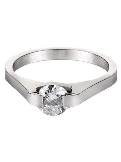 Unaza Troli KRS-088 me kristal, çeliku, 56 mm, për femra