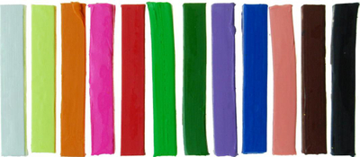 Plastelinë Happy Color School Plasticine, 12 ngjyra, katrore, shumëngjyrëshe