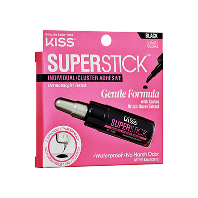 Ngjitës për qerpikë KISS, 6.5 g, i zi