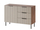 Komodë Cama ALMERA, 104x42x75 cm, 3 sirtarë 1 derë, walnut cashmere