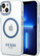 Mbulesë telefoni Guess GUHMP14MHTRMB për iPhone 14 Plus 6.7", MagSafe, blu transparente