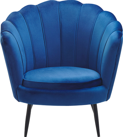 Fotelje LOVIKKA Velvet, stil retro, kadife, blu e errët
