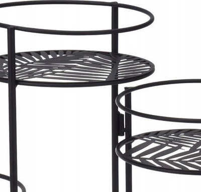 Set mbajtëse lulesh Atmosphera Interior Designer, set 3 copë, lartësia 66 cm, e zezë
