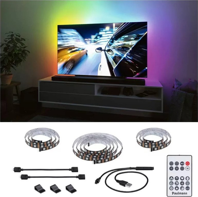 Shirit LED për TV Paulmann LED Strip Set, 65", USB, RGB Dynamic Rainbow, i zi