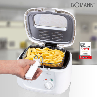 Fritezë me vaj Bomann FR 6051 CB, 1800W, 2.5L, e bardhë