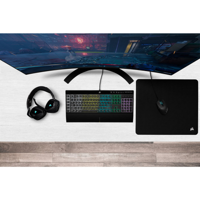 Tastierë Corsair K55 RGB PRO, USB, layout gjerman QWERTZ, e zezë