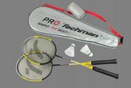 Set badminton Krups Techman 3011S, 2 reketat alumini, 2 topa, gri