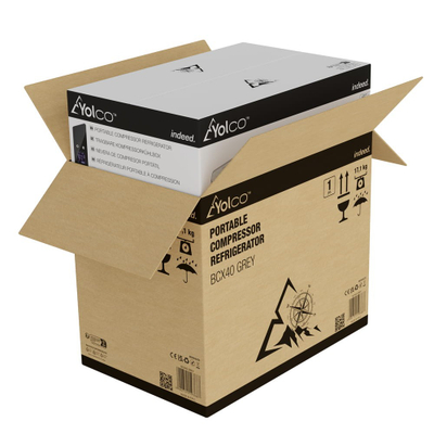 Frigorifer udhëtimi Yolco BCX40, 39L, kompresor, gri
