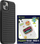 Mbrojtëse telefoni Pinifit Pinit Dynamic për iPhone 14 Plus 15 Plus 6.7", me emoji pin, e zezë me bozhure