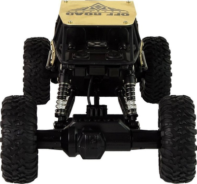 Makina lodër me telekomandë Off-Road High Wheels 1:18, plastike, e zezë gold