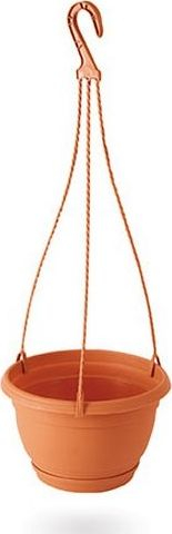 Vazo varëse AGRO Terracotta 27cm, plastike, me grep, kafe