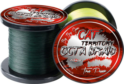Fije peshkimi Mikado Cat Territory Octa Braid, 0.70mm, 300m, e gjelbër (Z39G-070)