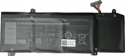 Bateri për laptop Dell 4C, 60WHr, Li-Ion, e zezë
