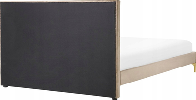 Shtrat Beliani Limoux Velvet, 140 x 200 cm, dopio, taupe