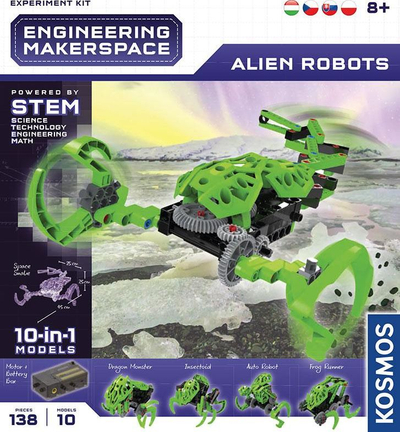 Set ndërtimi Piatnik Engineering Makerspace Alien Robots, 138 pjesë, motor me bateri, shumëngjyrësh