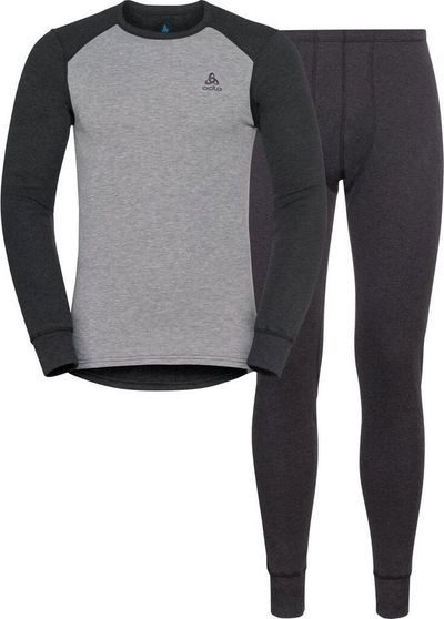 Set bazë termik Odlo Warm për meshkuj, bluza dhe tuta, gri