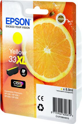 Ngjyrë për printer Epson Singlepack 33XL, 8.0 ml, e verdhë