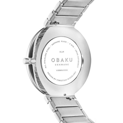 Orë për meshkuj Obaku Clip Brace V258GXCISC, e argjendtë