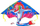 Воздушен змеј ADAR Dolphin Kite 497153, за деца, разнобоен