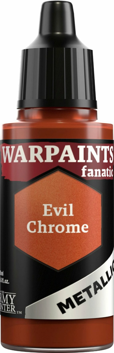 Bojë akrilike metalike The Army Painter Warpaints Fanatic, Evil Chrome, 18 ml, ngjyrë argjendtë