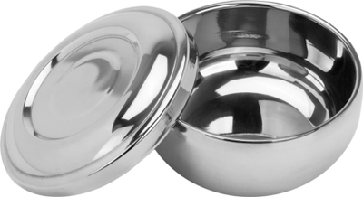 Enë sapuni rroje H-24, çelik inox, me kapak, ngjyrë argjendi