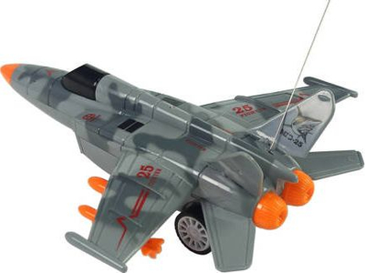 Играчка авион со далечински управувач Leantoys MIG-25, 40MHz, воен, сива камуфлажа