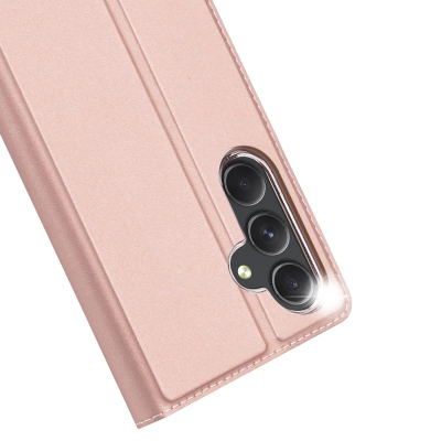 Kapak telefoni DUX DUCIS Skin Pro për Samsung Galaxy S24 Plus, me xhep për karta, bëhet mbajtëse, rozë