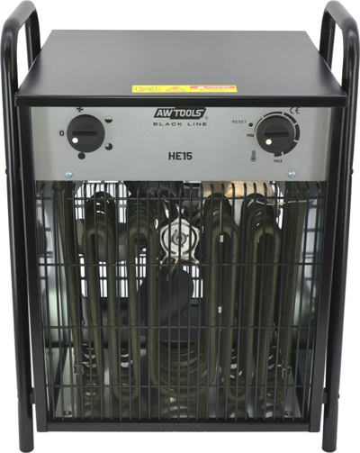 Ngrohës elektrik AWTOOLS Black Line HE15, 15kW, termostat i rregullueshëm, i zi
