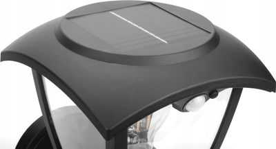 Lampë muri me diell LED V-TAC, 300lm, IP44, e zezë