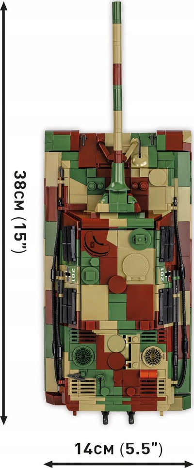 Set ndërtimi Cobi WWII SD.Kfz. 186 Jagdtiger, 1280 pjesë, shkallë 1:28, kamuflazh